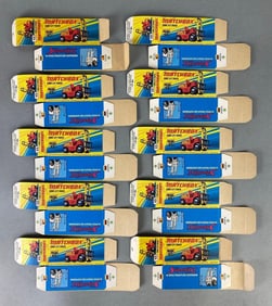 Group of 10 Matchbox No. 15 Fork Lift Truck Type I Boxes