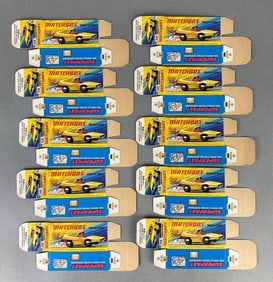 Group of 10 Matchbox No. 58 Woosh-n-Push Type I Boxes