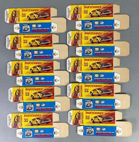 Group of 10 Matchbox No. 44 Boss Mustang Type I Boxes