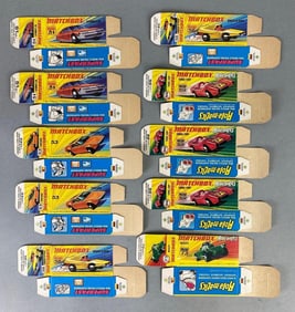 Group of 10 Matchbox Type I Boxes