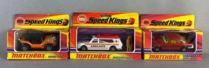 Group of 3 Matchbox Speed Kings Die-Cast Vehicles