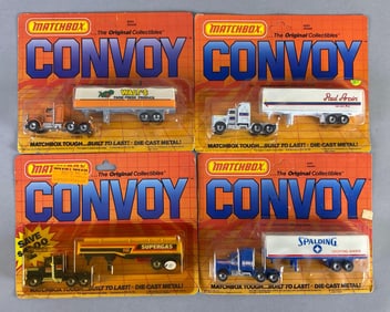 Group of 4 Matchbox Convoy Die-Cast Trucks