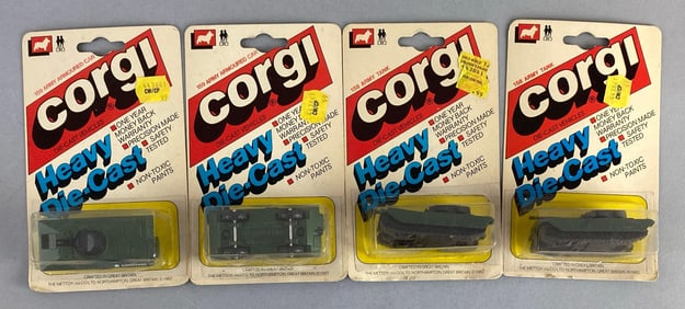 Group of 4 1982 Corgi Die-Cast Army Vehicles