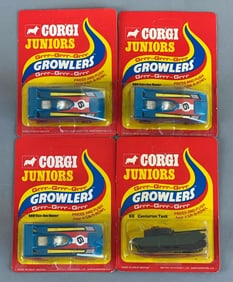 Group of 4 1975 Corgi Juniors Die-Cast Growlers