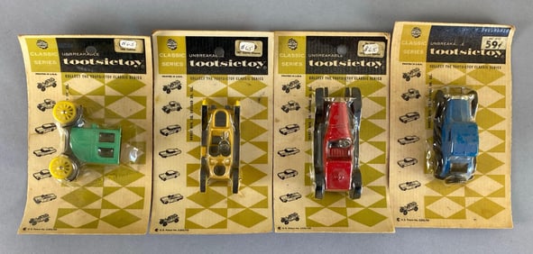 Group of 4 Tootsietoy Classic Series Die-Cast Cars