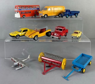Group of Dinky Toys Die-Cast Vehicles and More
