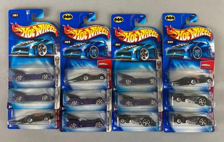 Group of 12 2004 Mattel Hot Wheels First Editions Batmobiles