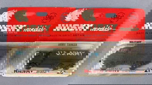 Group of 2 Husky Models Die-Cast Military Vehicles