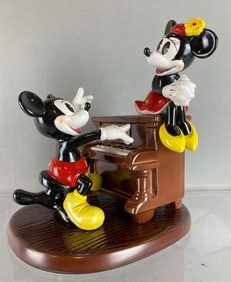 Disney Mickey and Minnie Mouse on a Piano Music Box