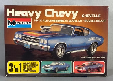Monogram Heavy Chevy Chevelle 3 in 1 Plastic Model Kit