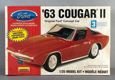 Lindberg 1963 Ford Cougar 2 Concept Car Plastic Model Kit