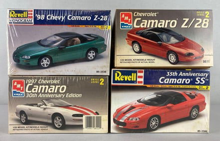 Group of 4 Chevrolet Camaro Model Car Kits