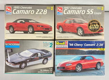 Group of 4 Chevrolet Camaro Model Car Kits