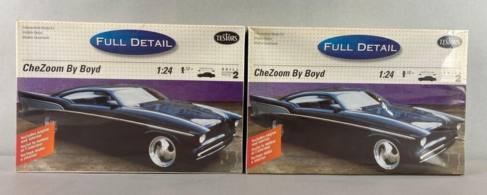 Group of 2 Testors CheZoom By Boyd Model Car Kits