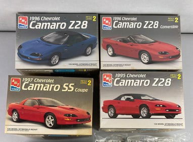 Group of 4 AMT ERTL Chevrolet Camaro Model Car Kits