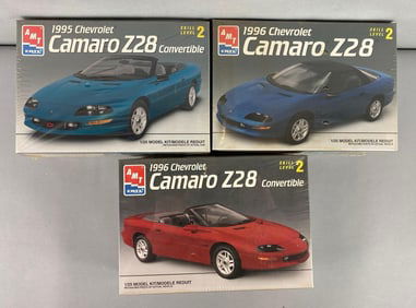 Group of 3 AMT ERTL Chevrolet Camaro Model Car Kit