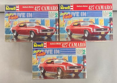 Group of 3 Chevrolet Baldwin-Motion 427 Camaro Model Car Kits