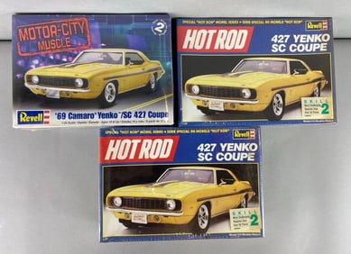 Group of 3 Chevrolet Yenko 427 Coupe Model Car Kits