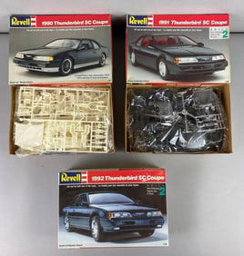 Group of 3 Revell Thunderbird SC Coupe Model Car Kits