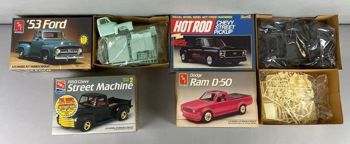 Group of 4 Model Truck Kits