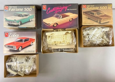 Group of 4 AMT ERTL Ford Model Car Kits