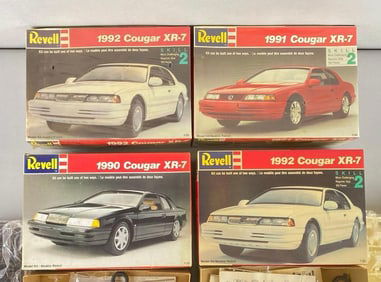 Group of 4 Revell Cougar XR-7 Model Car Kits