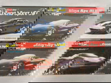 Group of 4 Model Sports-Car Kits