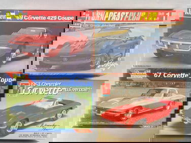 Group of 4 Chevrolet Corvette Model Car Kits