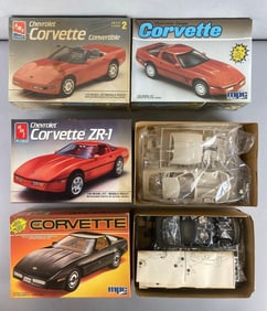 Group of 4 Chevrolet Corvette Model Car Kits