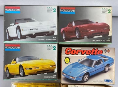 Group of 4 Chevrolet Corvette Model Car Kits