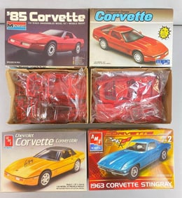 Group of 4 Corvette Model Car Kits