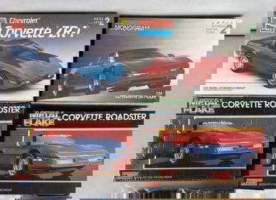 Group of 4 Chevrolet Corvette Model Car Kits