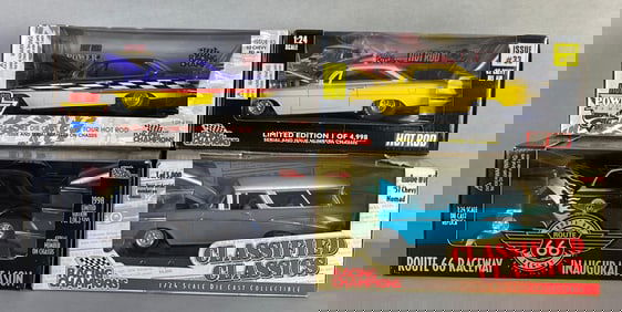 Group of 4 Racing Champions Die-Cast Cars