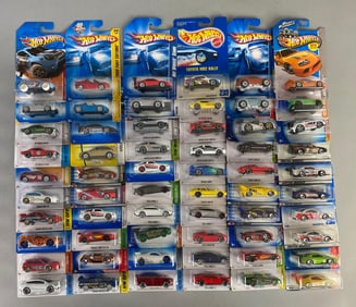 Group of 50+ Mattel Hot Wheels Die-Cast Cars