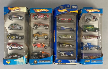 Group of 4 Mattel Hot Wheels Die-Cast Gift Packs
