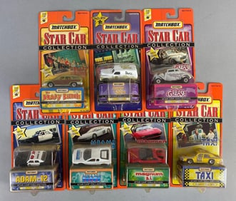 Group of 7 Matchbox Star Car Collection Die-Cast Cars
