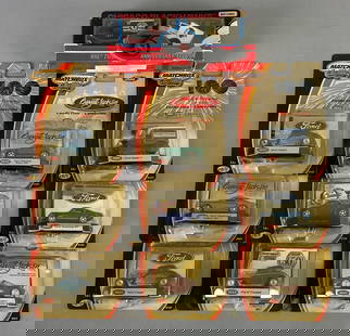 Group of Matchbox Die-Cast Cars: Includes 1933 Ford Coupe, 1968 Ford Mustang Cobra Jet, 1957 Chevrolet Corvette Convertible and more, like new in original packaging