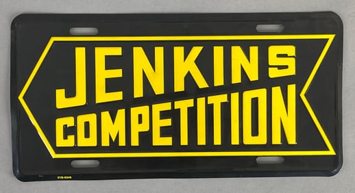 Jenkins Competition Vanity License Plate