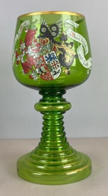 Large German Roemer Green Glass Chalice
