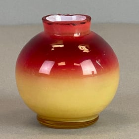 Victorian Hobbs Wheeling Peachblow Glass Toothpick Holder