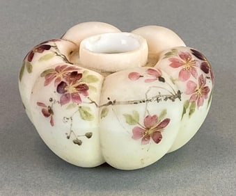 Antique Mount Washington Hand Painted Floral Melon Pattern Shaker