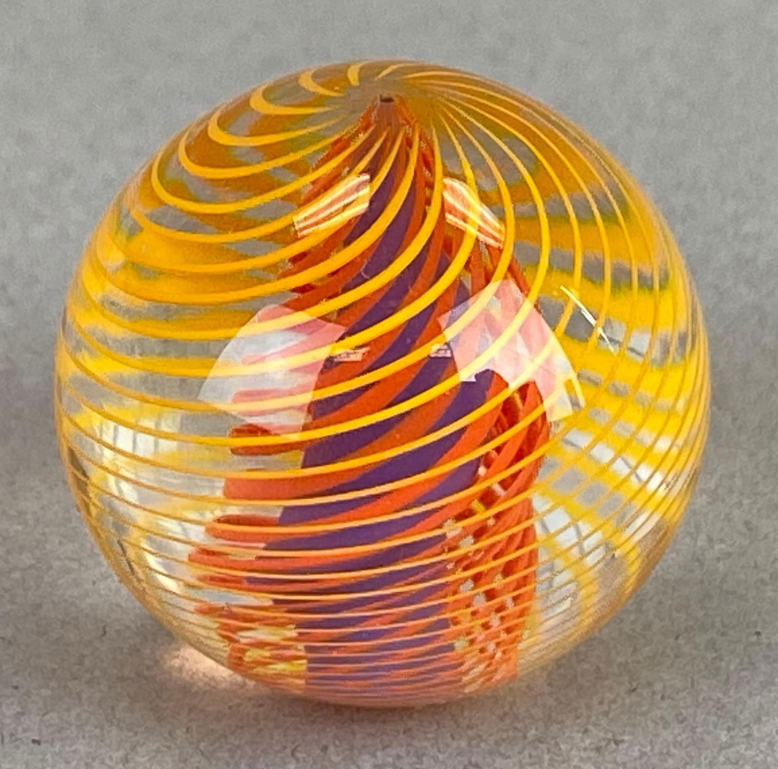 Contemporary Art Glass Marble: Measures 26.5mm across