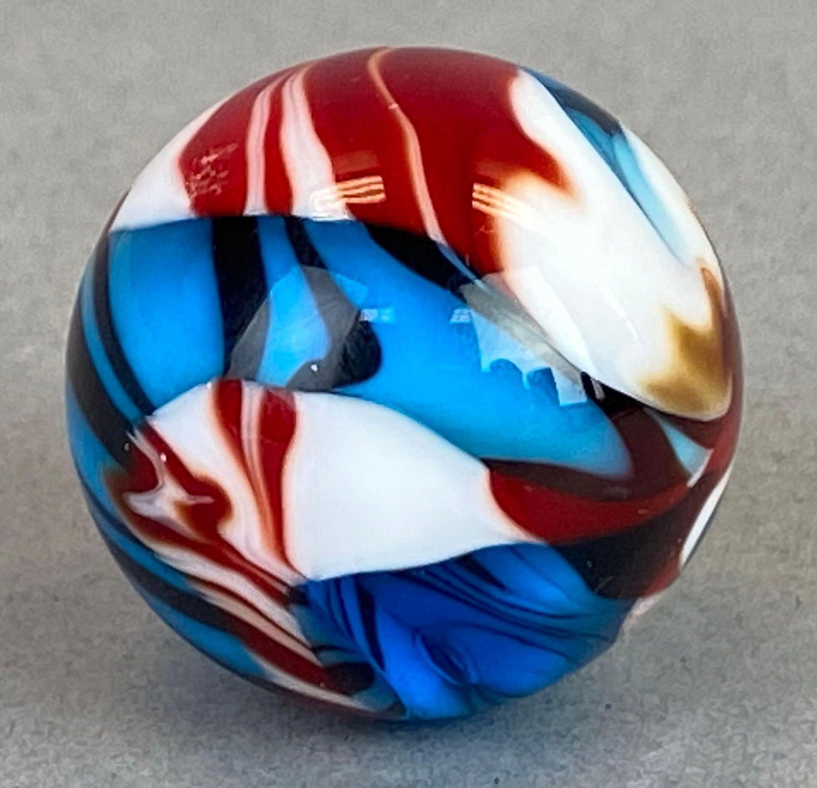 Contemporary Art Glass Marble: Measures 25.6mm across