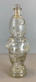 Antique Napoleon Figural Pressed Glass Bottle