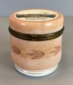 1893/1894 Chicago Worlds Fair Womens Building Souvenir Glass Dresser Jar