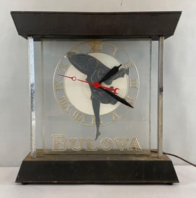 Vintage Bulova Watches Light-Up Advertising Clock