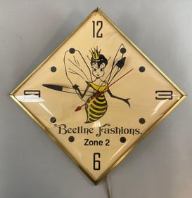 Vintage Beeline Fashions Zone 2 Advertising Pam Clock