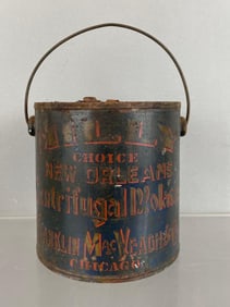 Vintage Milly New Orleans Centrifugal Molasses Advertising Tin Can