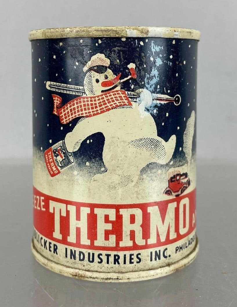 Vintage Publico Industries Thermo Anti-Freeze Advertising Coin Bank: Measures 2 3/4 x 2 inches