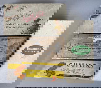 Group of Vintage Candy Advertising Boxes